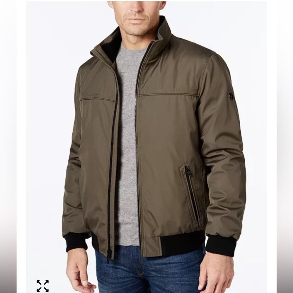 Calvin Klein Olive Stand Collar Bomber Jacket